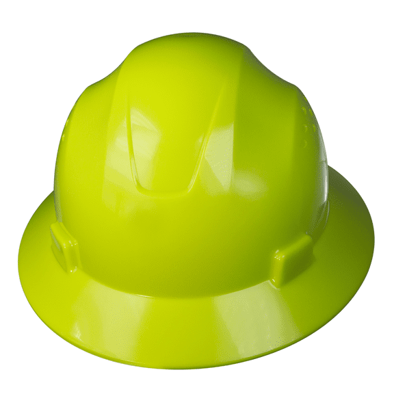 JORESTECH Safety Hard Hat with Full Brim and 4-Point Suspension, HHAT-02 (Lime)