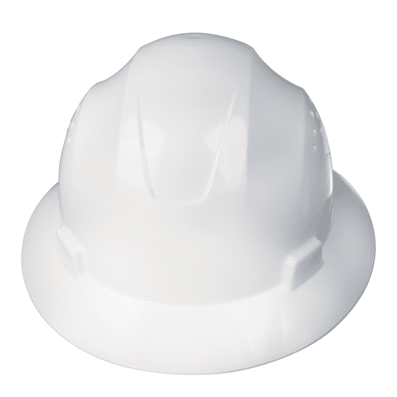 JORESTECH Safety Hard Hat with Full Brim and 4-Point Suspension, HHAT-02 (White)