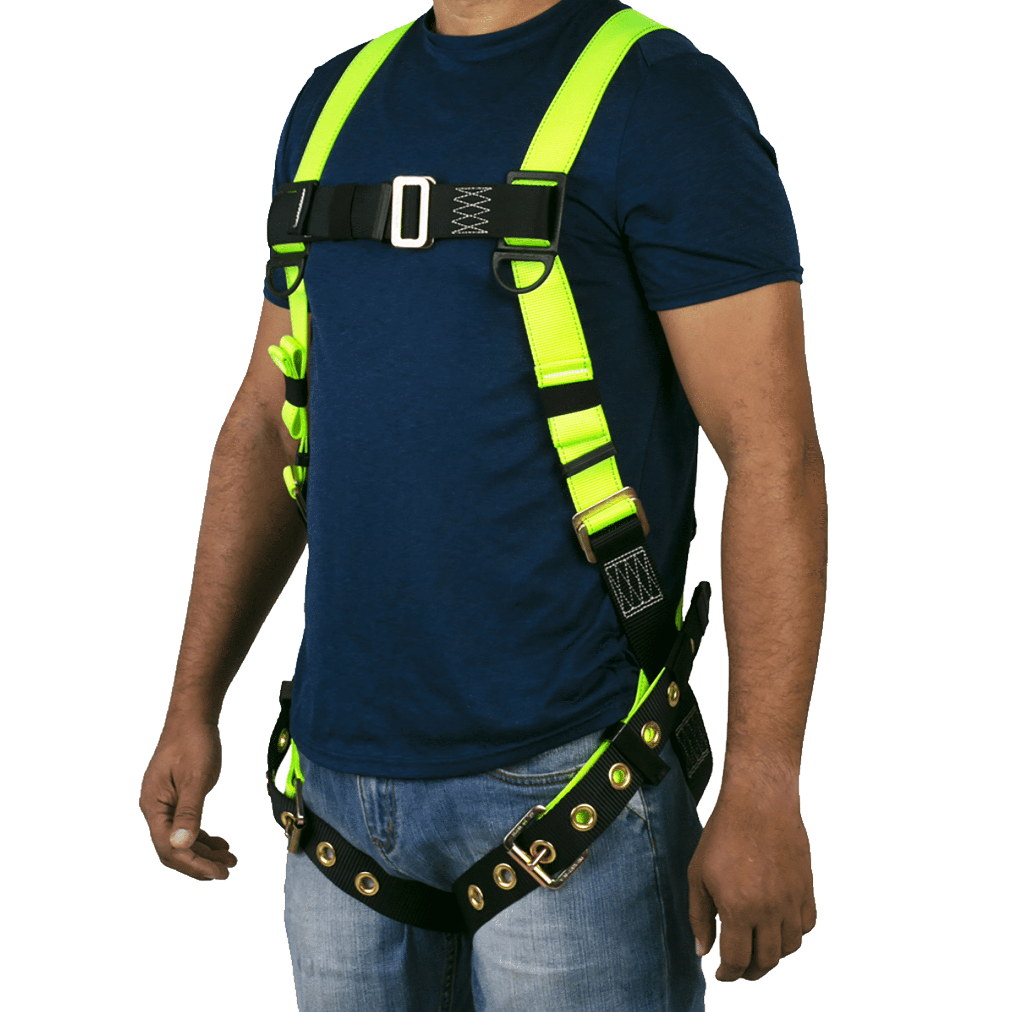JORESTECH Safety Harness 1D Ring with Grommets, ANSI OSHA UL, HARN-02