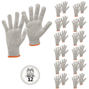 AeloriaStar 24-Pack Cotton Work Gloves – Reusable, Washable, Seamless Knit, Breathable For Men & Women