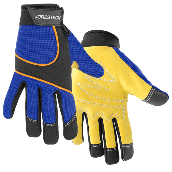 JORESTECH Safety Multi-Purpose Mechanical Work Gloves, GM-01 (Blue, XL)