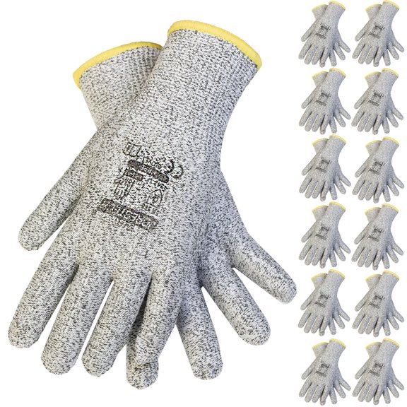 JORESTECH Safety Multi-Purpose Palm Dipped Work Gloves, GS-03 (M, 12 Units)
