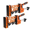 thumbnail image 2 of Jorgensen 24 Inch E-Z Hold One-Hand Bar Clamp – 2 Pack – Medium Duty, Orange, Stainless Steel – Model 93424A 2 of 5