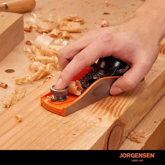 JORGENSEN NO.60-1/2 6-1/4" Wood Planer, Hand Planer for Woodworking, Low Angle Block Plane, Small Hand Plane for Trimming, Wood Planing, Craft - Professional Ductile Iron Body, Adjustable Mouth