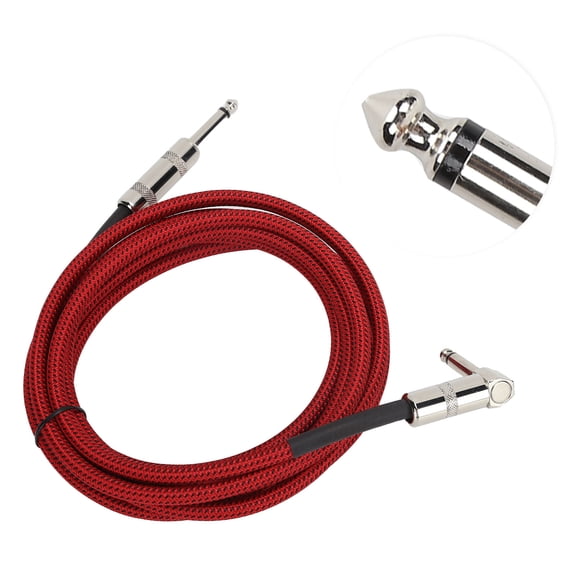 JORINDO Electric Guitar Amp Cable 6.35mm Musical Instrument Audio Cord 1/4in Red 3m / 9.8ft. High-fidelity oxygen-free copper core wire with woven cotton mesh for pure sound performance.