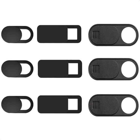 JOS California 9 Pack(3 Large + 3 Medium + 3 Small) 0.03 inch Ultra Thin Webcam Cover Slide Camera Blocker Protect Your Privacy Security for MacBook Air, Laptop, iPad, iMac, PC, iPhone