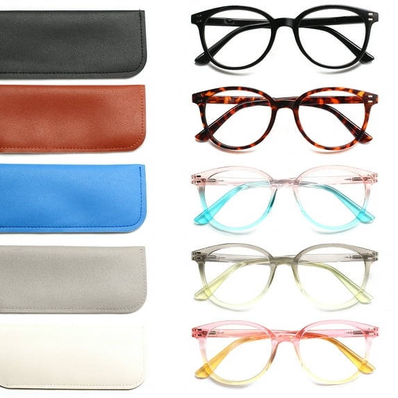 JOSCHOO 5 Pack Reading Glasses for Men Women Blue Light Blocking Computer Eyeglasses