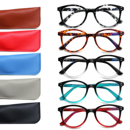 JOSCHOO 5 Pack Reading Glasses for Men Women Blue Light Blocking High Quality Eyeglasses
