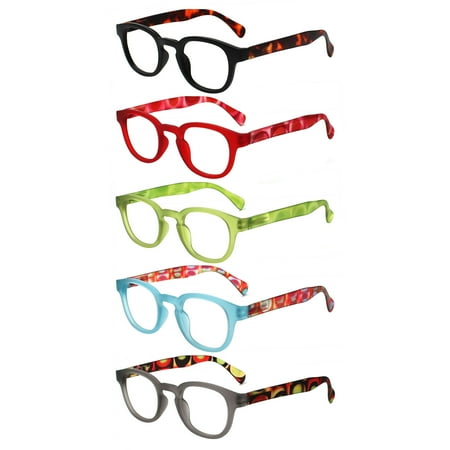 JOSCHOO 5 Pack Reading Glasses for Women Fashion High Quality Women Reader
