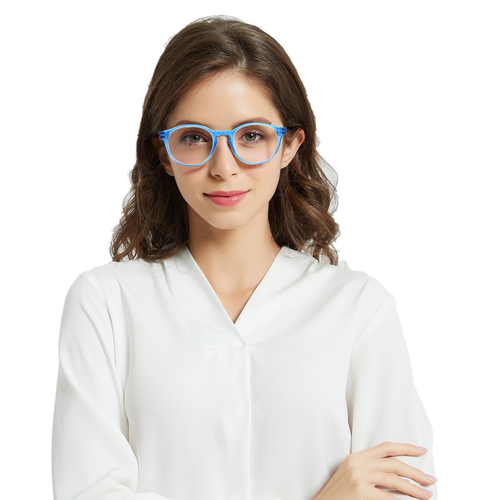 JOSCHOO 5 Pack Reading Glasses for Women Spring Hinges Color Round
