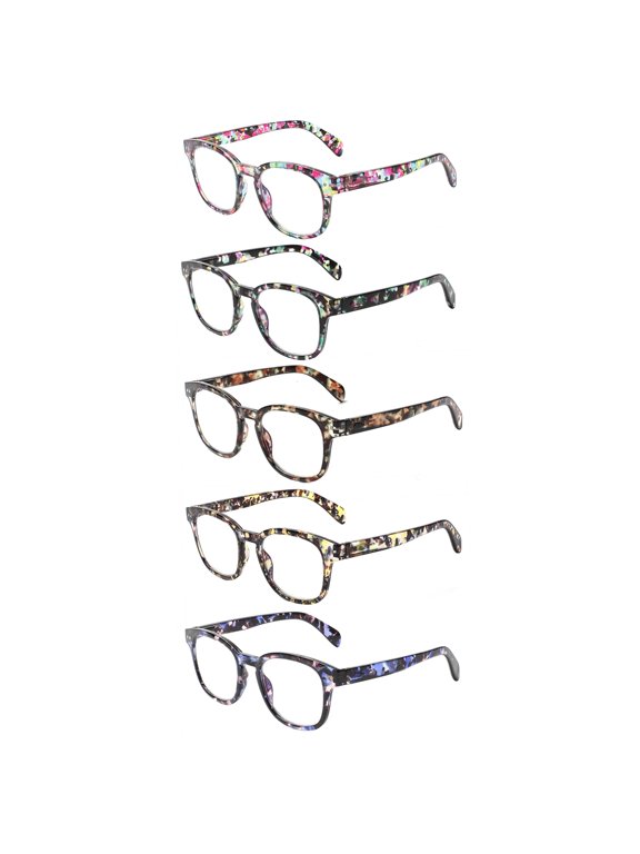 Blue Light Blocking Reading Glasses for Men and Women Comfortable Computer Eyeglasses with Spring+225