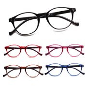 JOSCHOO Reading Glasses 5 Pack Classic Colorful Women Reader+350