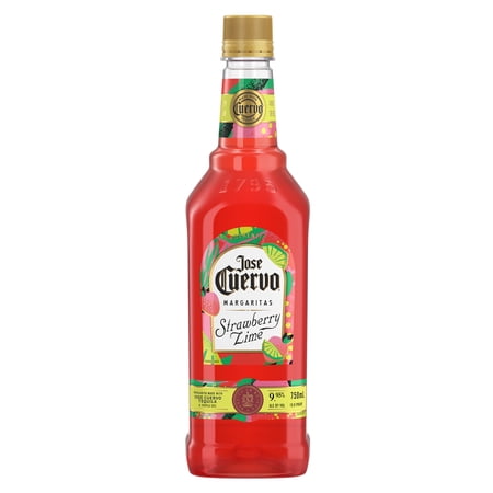Jose Cuervo Authentic Margarita Strawberry Lime Cocktail, 750 ml Plastic Bottle, 9.95% ABV