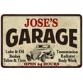 thumbnail image 1 of JOSE'S Garage Man Cave Metal Sign Decor 8x12 208120014031, 1 of 1