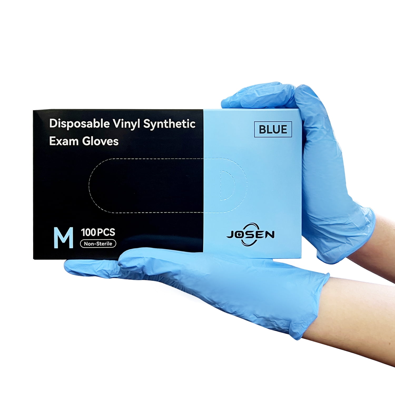 JOSEN Disposable Vinyl Synthetic Exam Gloves, 1000 PCs, Medical Grade