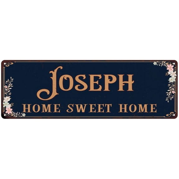 JOSEPH Home Sweet Home Victorian Look Gift 6x18 Metal Sign 206180046468