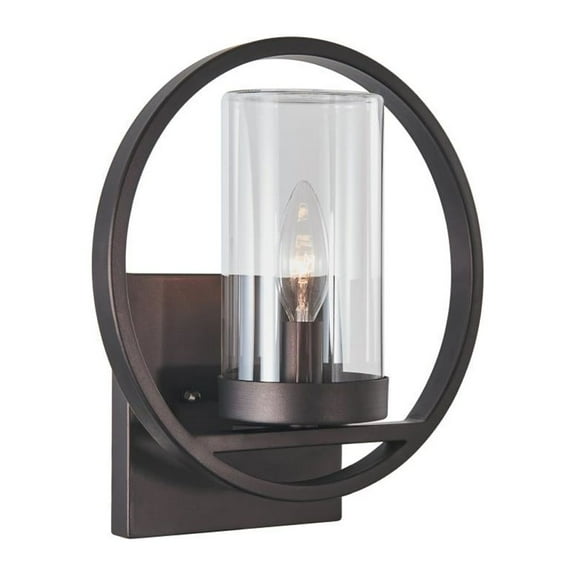 JOSEPH Transitional 1 Light Rubbed Bronze Outdoor or Indoor Wall Sconce 11" Tall