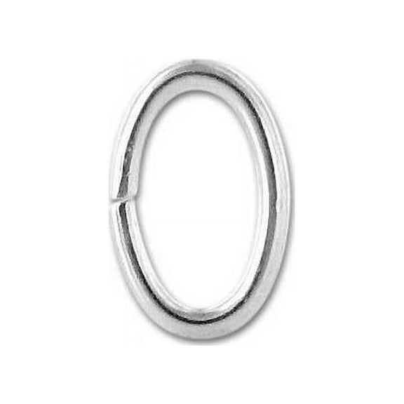 JOSF-104-5X4MM Silver Overlay Oval Open Jump Ring