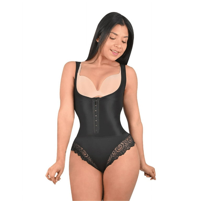 JOSHINE Women's Body Cachetero Curvy Negro Tummy Control Firm Comrepression  Zipper Shapewear 3XL 