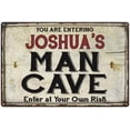 thumbnail image 1 of JOSHUA'S Man Cave Sign Rustic Garage Decor Gift 12x18 Metal 112180035041, 1 of 1