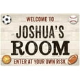 thumbnail image 1 of JOSHUA'S Room Kids Bedroom Sign Boy's 8x12 Metal 208120090004, 1 of 1
