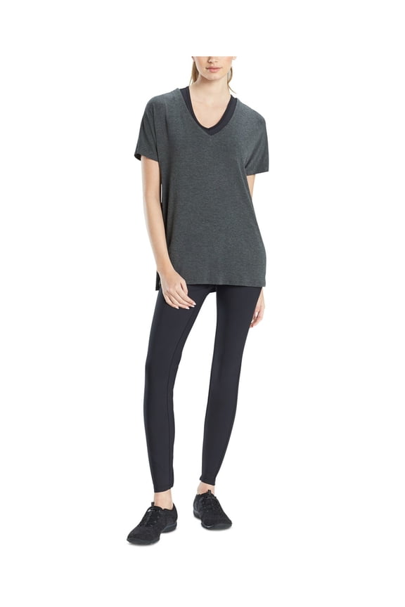 JOSIE Womens Gray Stretch Heather Top S