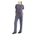 thumbnail image 1 of JOSIE Womens Navy Pocketed Drawstring Waist Kick Slits Color Block Active Wear Pants M, 1 of 2