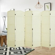 JOSTYLE Room Divider 6ft. Tall Extra Wide Extra Wide Privacy Screen, Folding Privacy Screens with Diamond Double-Weave Room dividers and Freestanding Room Dividers Privacy Screens