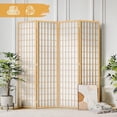 thumbnail image 1 of JOSTYLE Room Divider Wall 4 Panel, Folding Privacy Screen for Room Separation, Shoji Screen Japanese Style Room Divider Screen, 5.9 Ft, Natural, 1 of 7