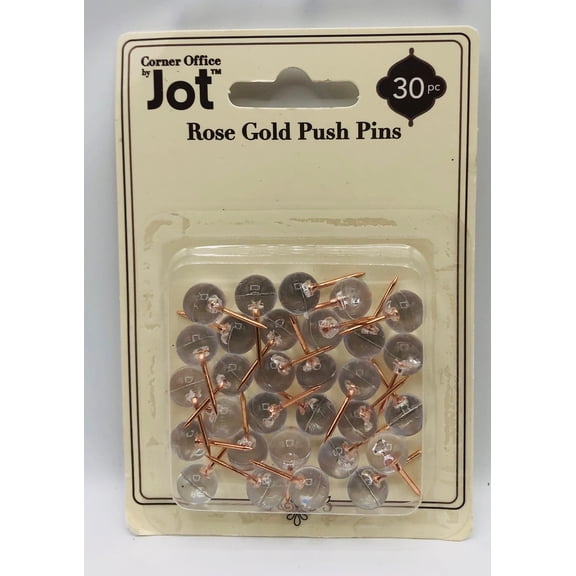 JOT 30 pcs Rose Gold Push Pins