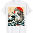 thumbnail image 1 of JOT Catzilla Cat Japanese Art Funny Cat Gifts For Men Women Kid T-Shirt, 1 of 4