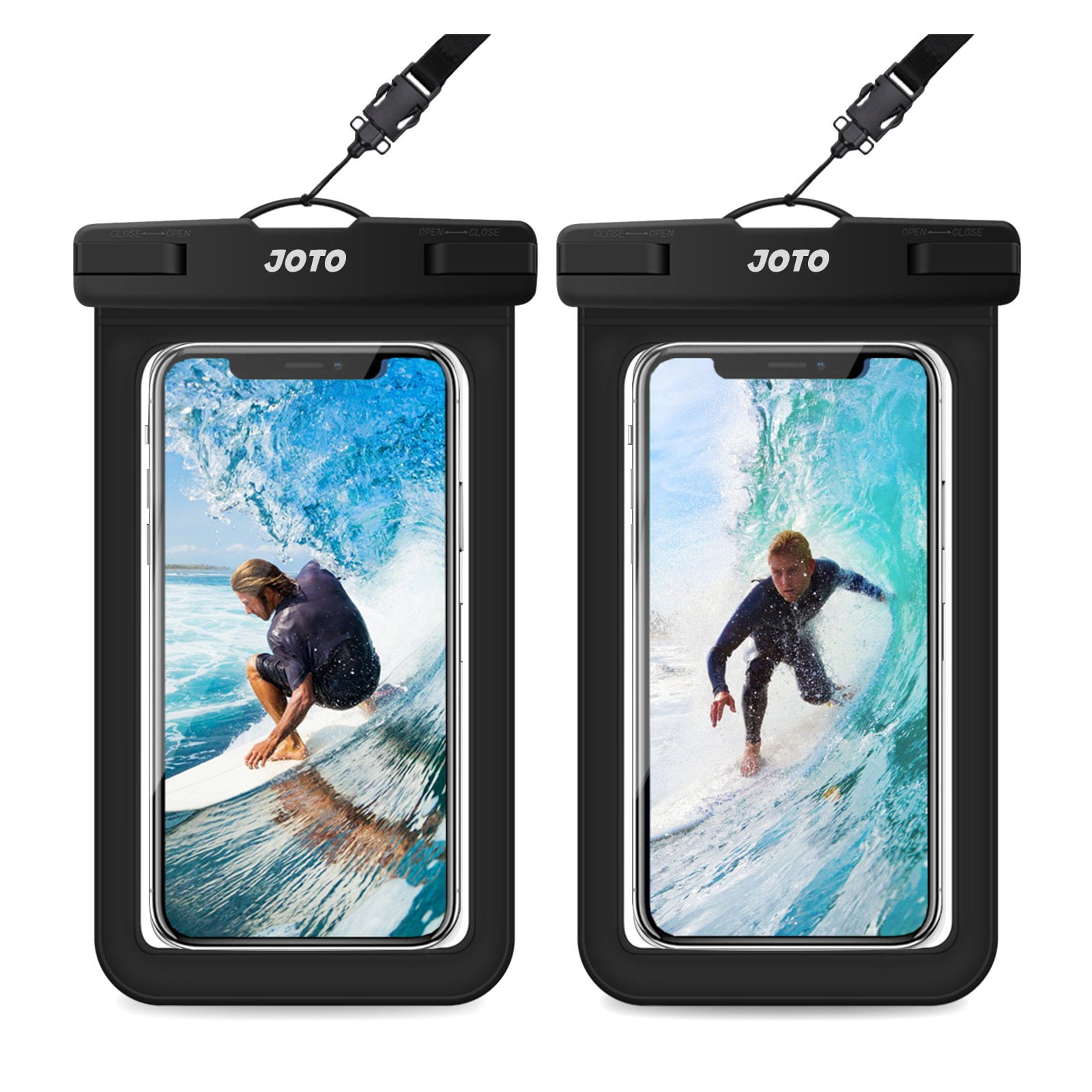 Black Waterproof Universal Phone Pouch for iPhone and Galaxy