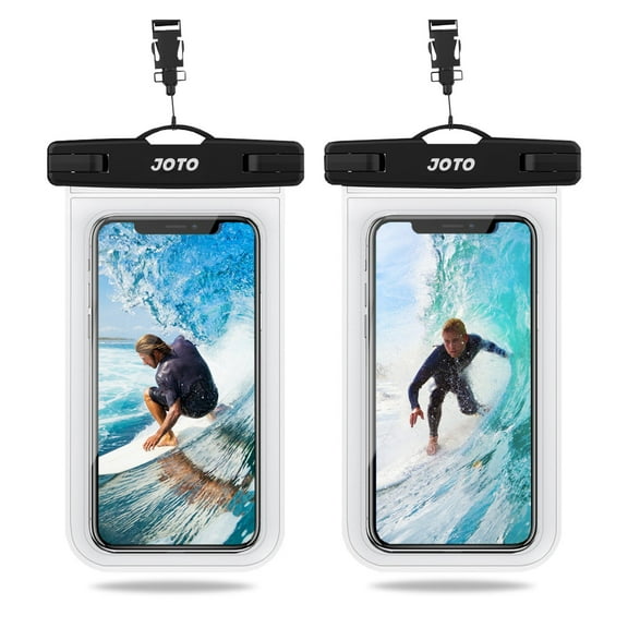 JOTO Universal Waterproof Pouch, IPX8 Waterproof Cellphone Dry Bag Underwater Case for iPhone 12 Pro Max 11 Pro Max Xs Max XR X 8 7 6S, Galaxy S20 Ultra S10 Note10 9 up to 7" -2 Pack