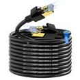 JOUALY Cat8 Cable 100FT,High Speed Heavy Duty 26AWG Cat8 LAN