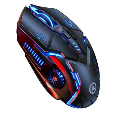 JOUALY Wireless Gaming Mouse, 2.4 GHz with USB Receiver -Chargeable Portable Silent Wireless Mouse with 4 Adjustable DPI for Laptop, Mac, MacBook, Android, PC(Black)