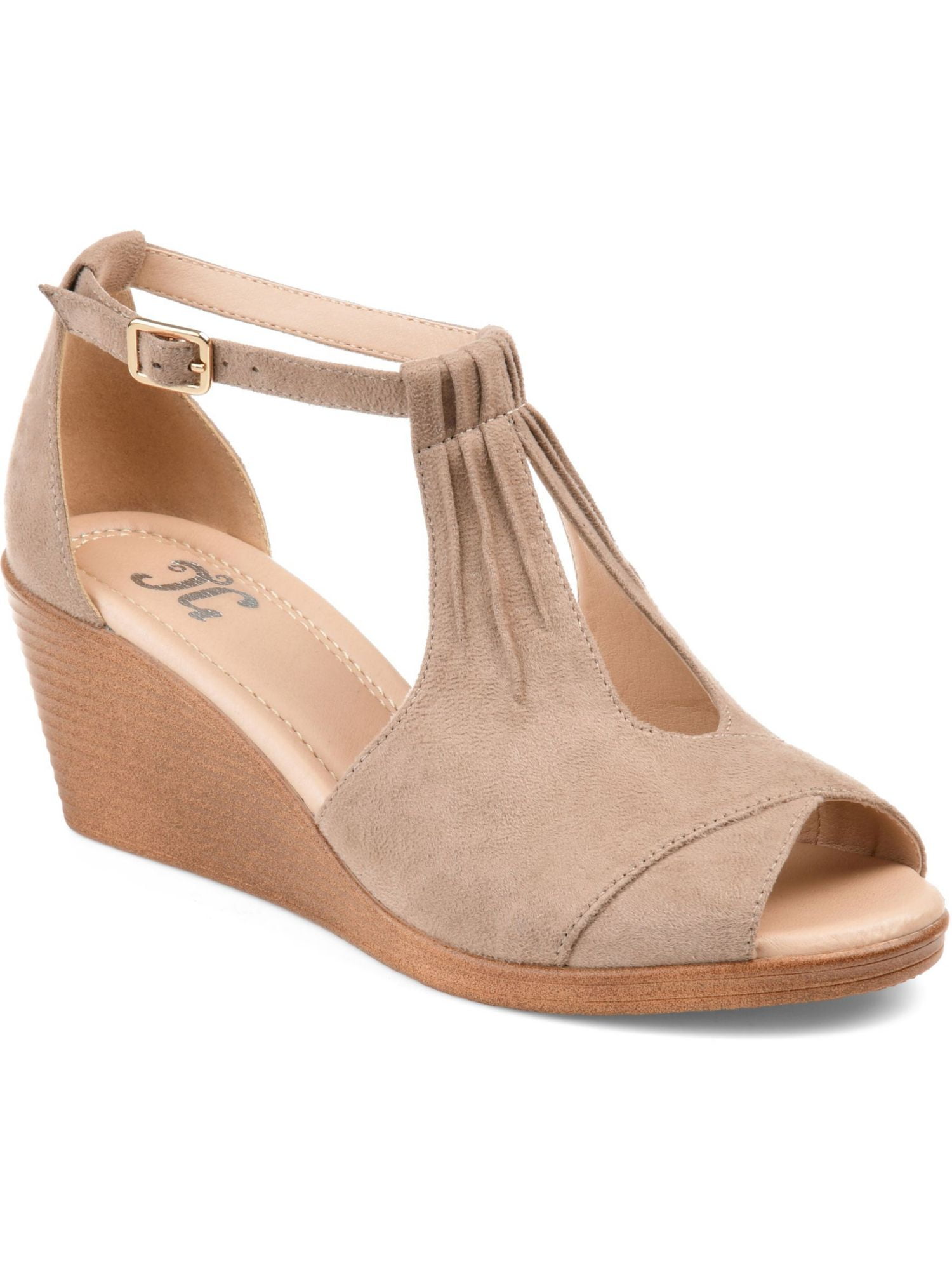 Journee Collection Womens Kedzie Tru Comfort Foam Peep Toe Wedge