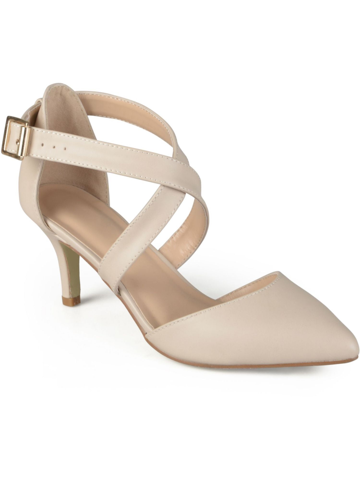 Taupe kitten top heel shoes