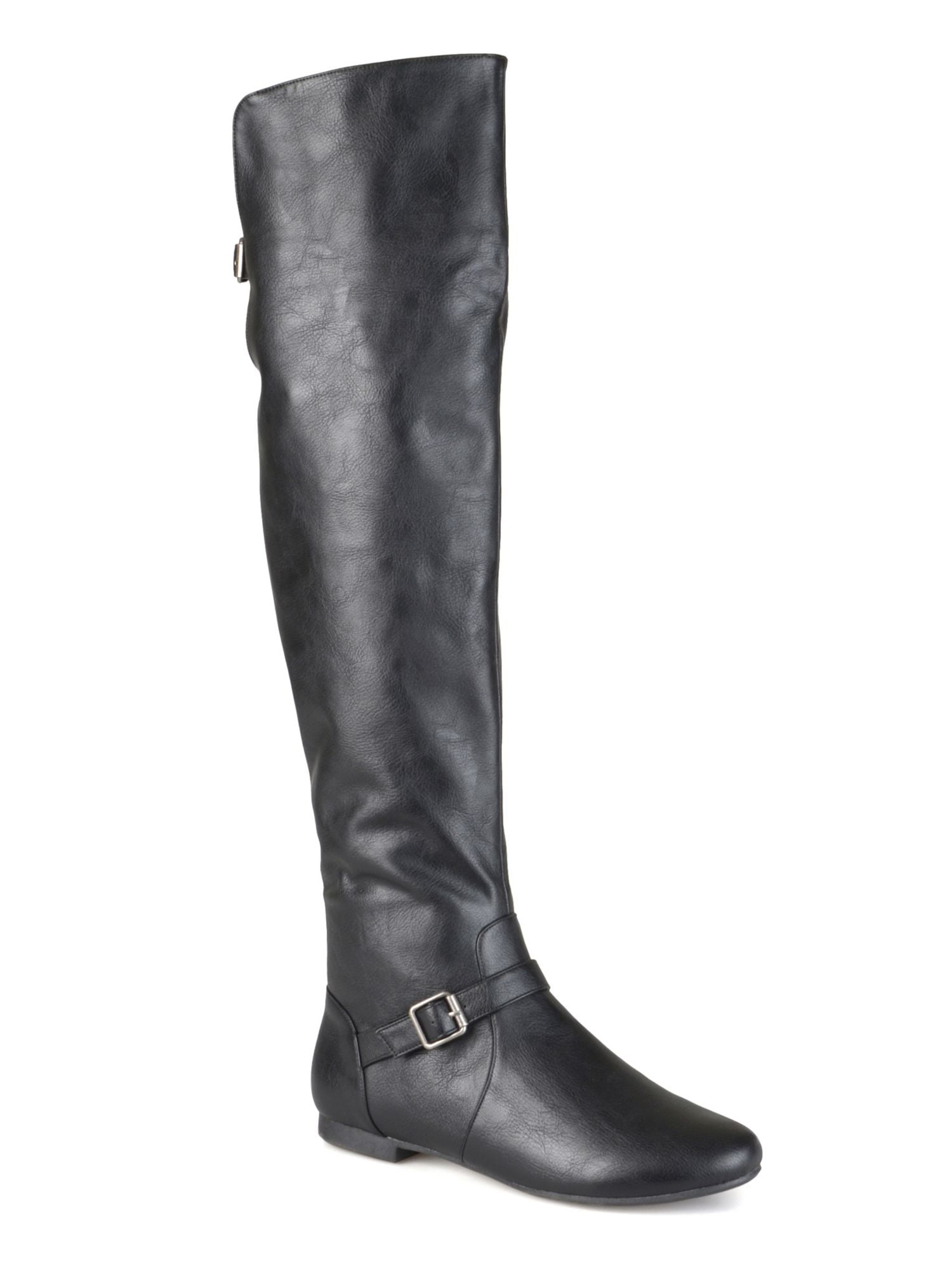 Women s Journee Collection Harley Wide Calf Knee High Boot Black Faux Leather 9.5 M Walmart