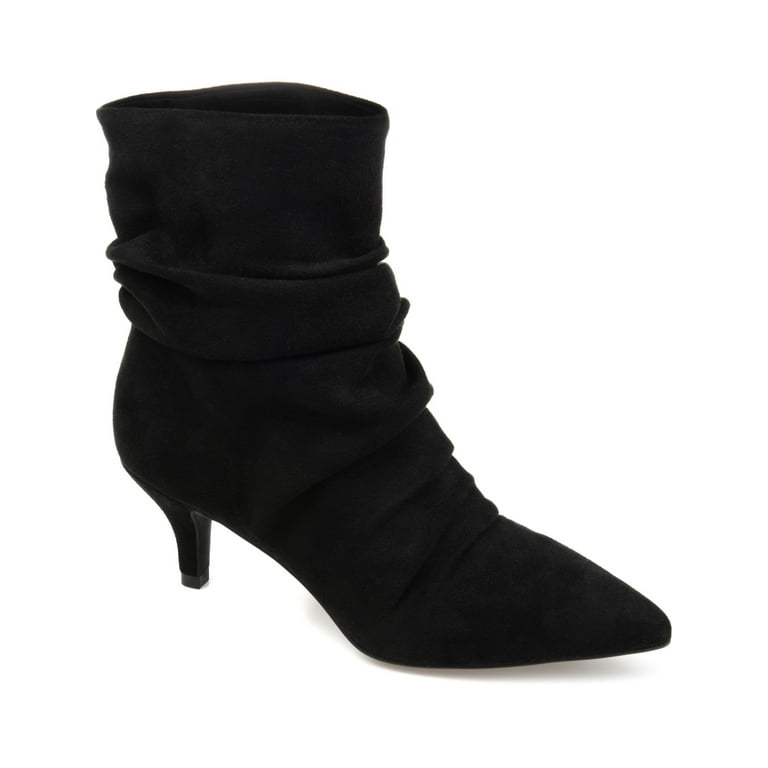 Ladies black kitten shop heel ankle boots