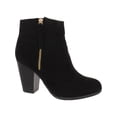 thumbnail image 1 of JOURNEE COLLECTION Womens Black Comfort Link Round Toe Block Heel Zip-Up Booties 8 M, 1 of 3