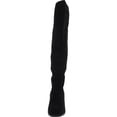 thumbnail image 1 of JOURNEE COLLECTION Womens Black Comfort Sana Round Toe Block Heel Zip-Up Heeled Boots 6 M, 1 of 8