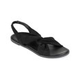 thumbnail image 1 of JOURNEE COLLECTION Womens Black Crisscross Straps Goring Padded Deleece Open Toe Slip On Slingback Sandal 10, 1 of 4