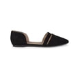 thumbnail image 1 of JOURNEE COLLECTION Womens Black Dorsay Strap Padded Nita Pointed Toe Slip On Ballet Flats 8.5 M, 1 of 4