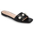 thumbnail image 1 of Journee Womens Leonie Slide Flat Sandals, 1 of 8