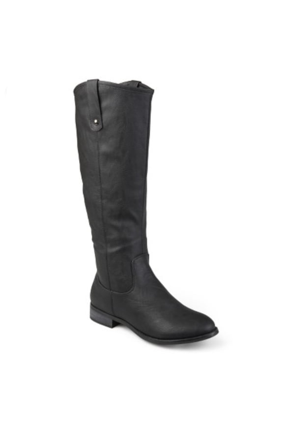 COLLECTION Womens Black Pull Tabs Comfort Taven Round Toe Block Heel Zip-Up Riding Boot 8 M XWC