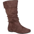 thumbnail image 1 of JOURNEE COLLECTION Womens Brown Comfort Shelley-3 Round Toe Slouch Boot 7 WC, 1 of 5