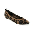thumbnail image 1 of JOURNEE COLLECTION Womens Brown Leopard Print Foam Comfort Stretch Tayleen Pointed Toe Slip On Flats Shoes 9.5 M, 1 of 4