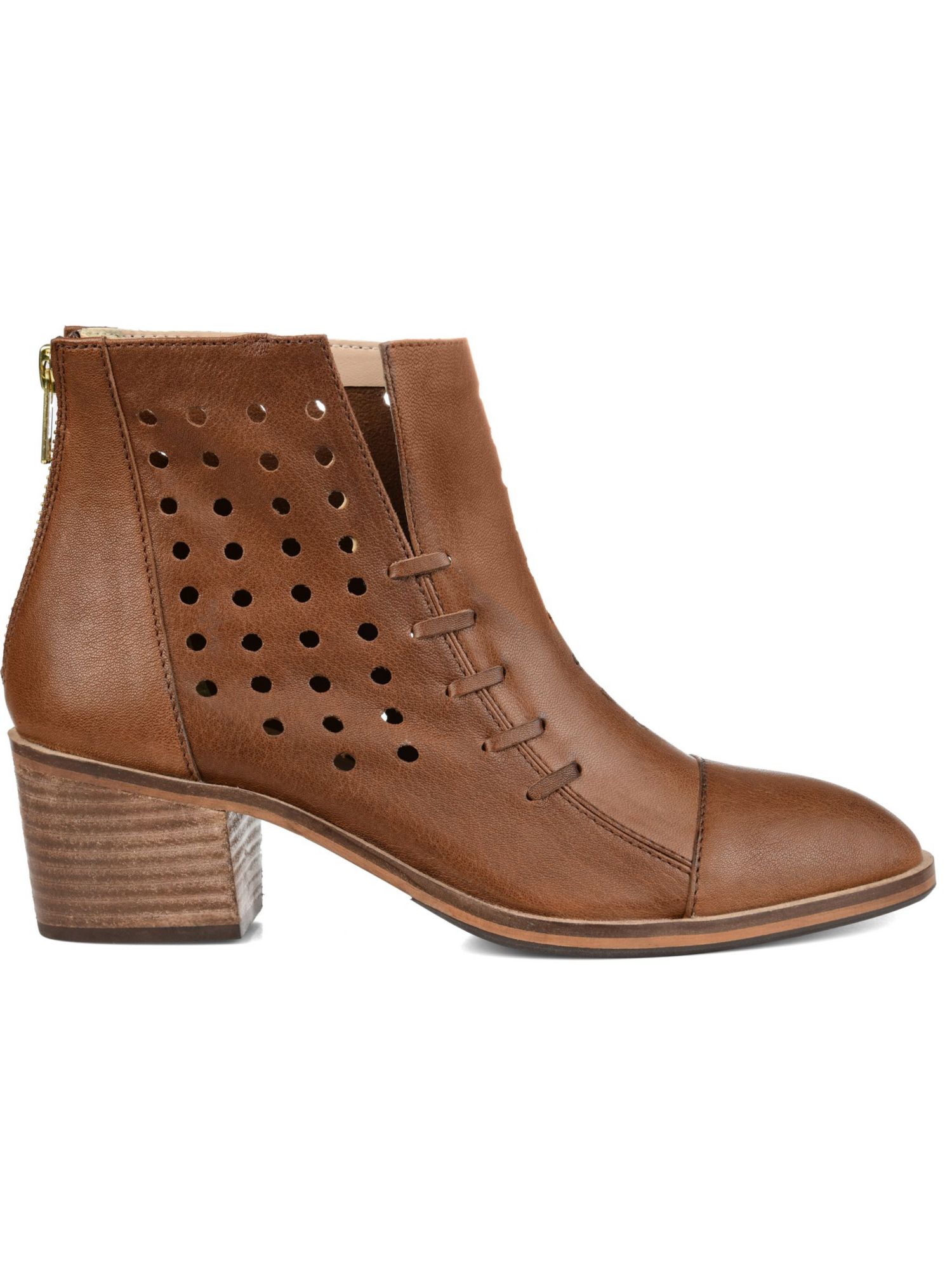 JOURNEE COLLECTION Womens Brown Slitted Perforated Padded Ulima