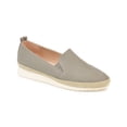 thumbnail image 1 of JOURNEE COLLECTION Womens Gray Cusioned Back Pull Tag Woven Stretch Leela Espadrille Round Toe Wedge Slip On Espadrille Shoes 8.5 M, 1 of 2