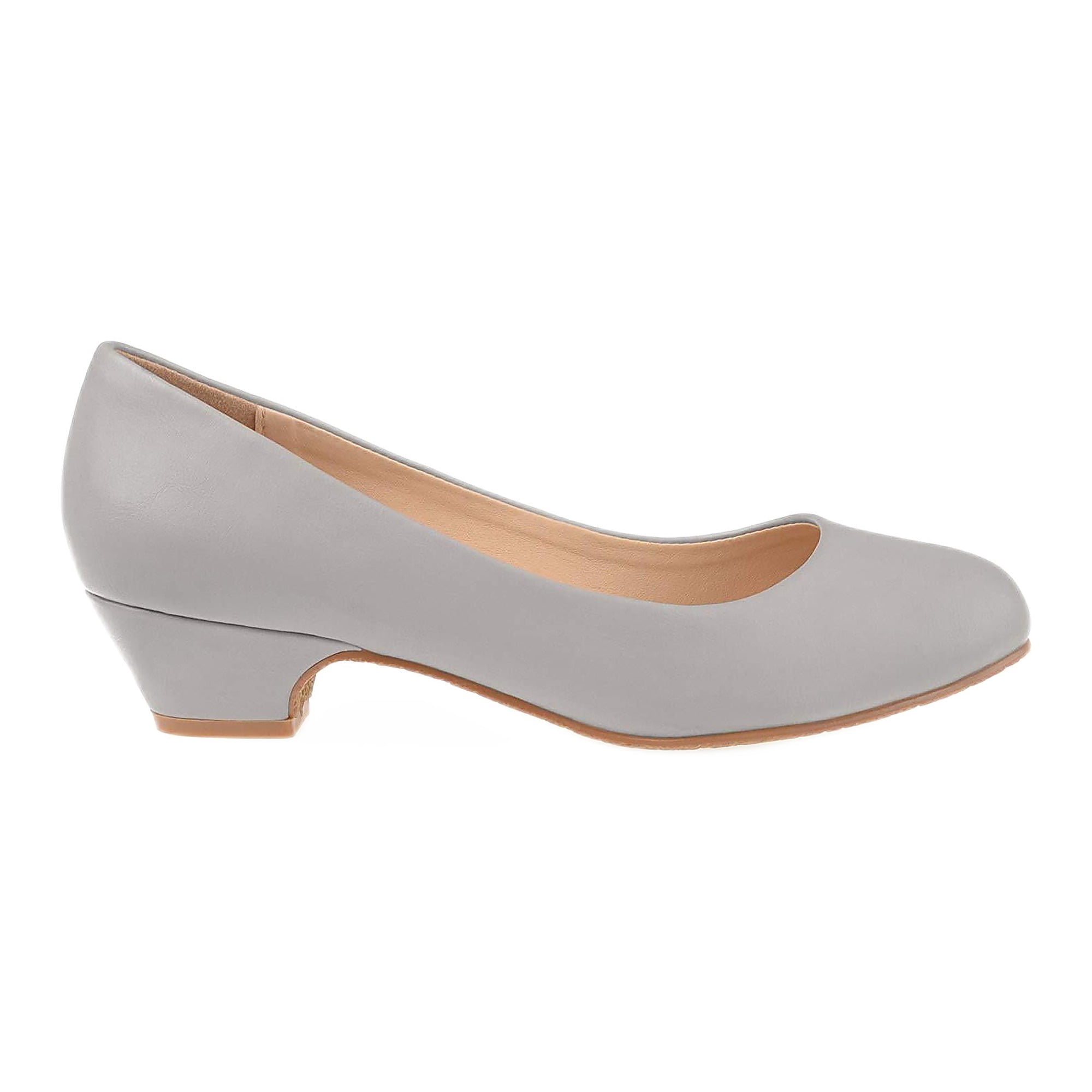 Journee Womens Saar Comfort Insole Round Toe Block Heel Pumps